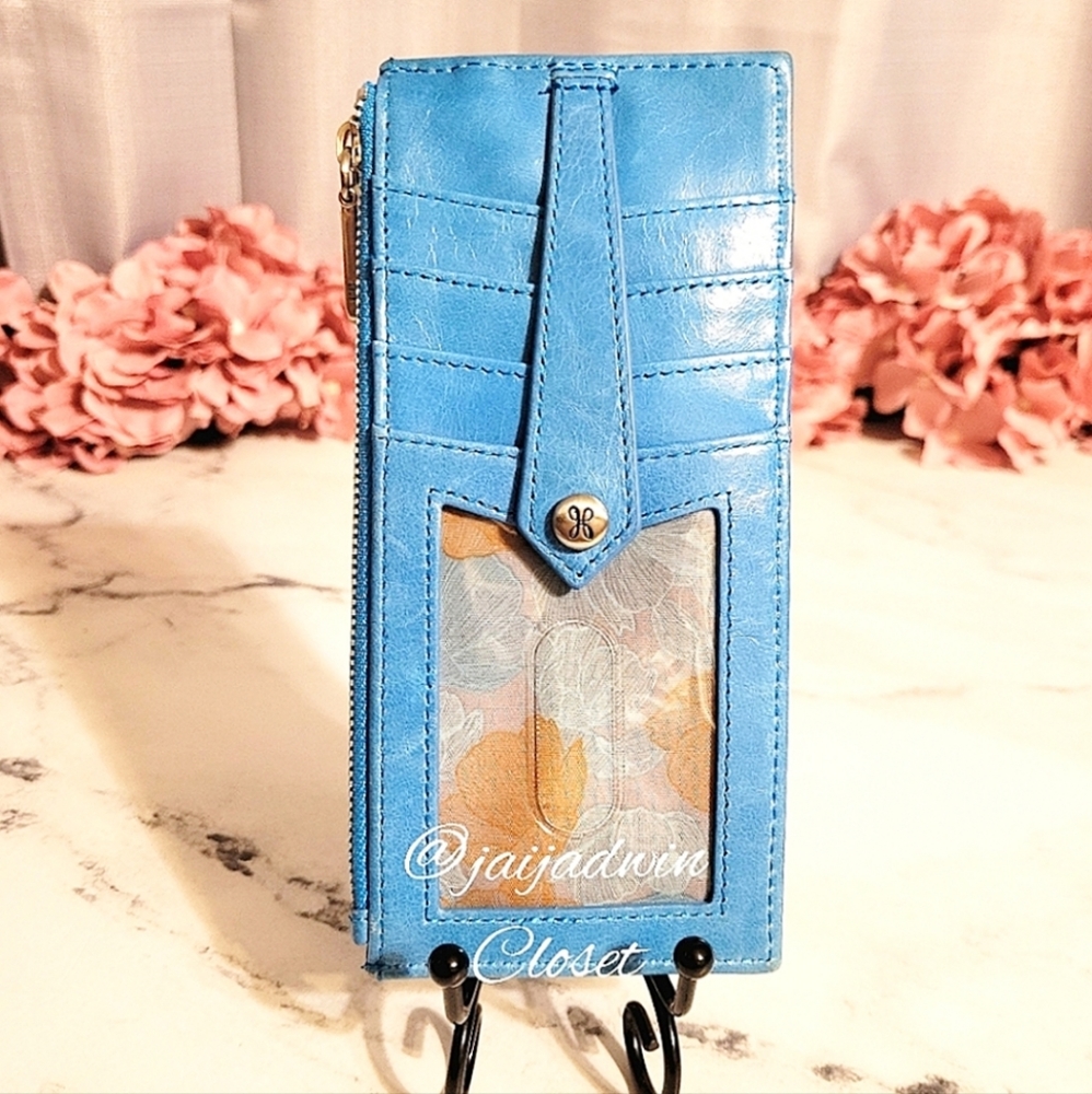 HOBO Beautiful Blue Card Holder Leather Wallet